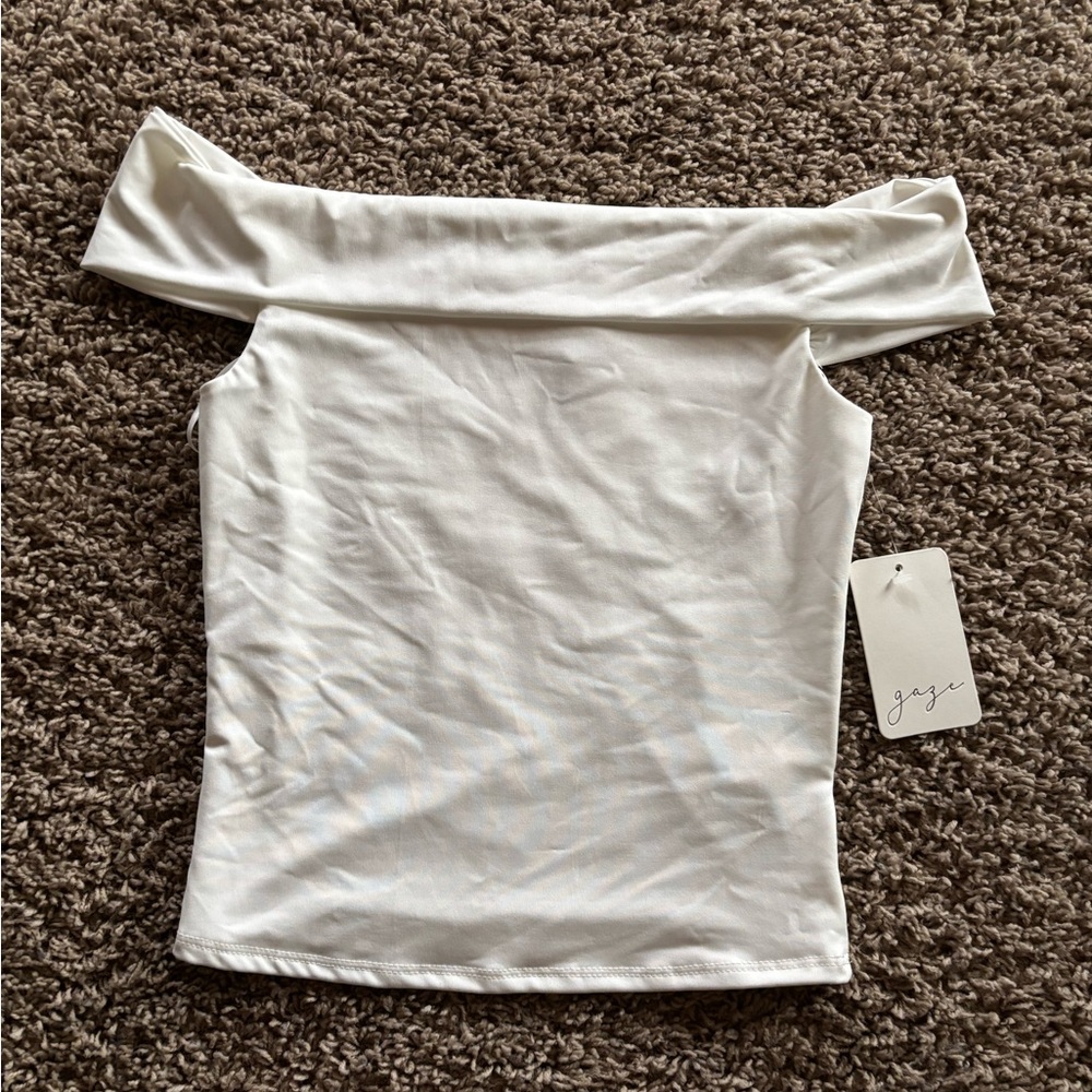 Off-Shoulder White Top